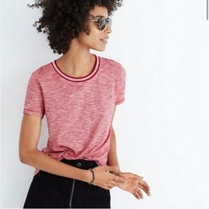 Whisper Cotton Ringer Tee in Stripe